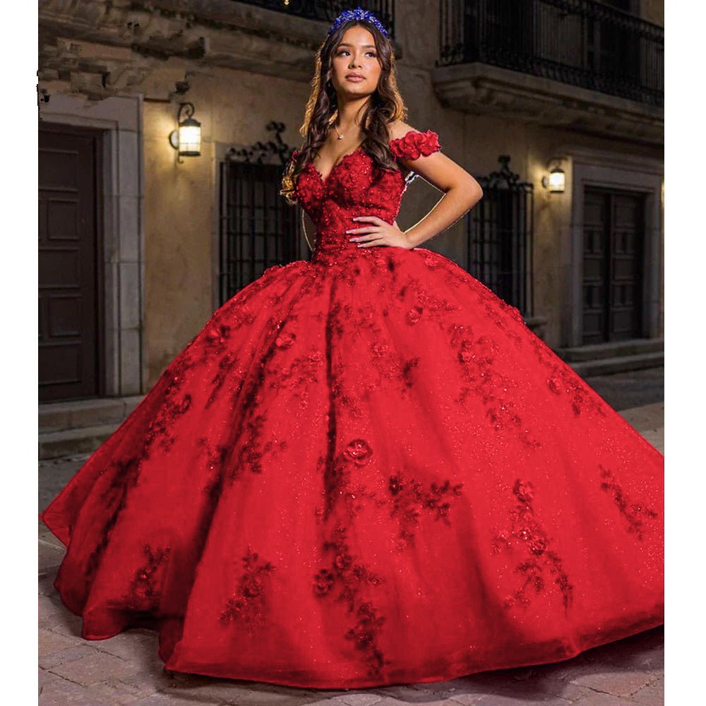 Royal Blue Off the Shoulder Puffy Quinceanera Dresses
