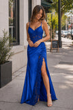 Sheath Black Long Appliques Prom Dress