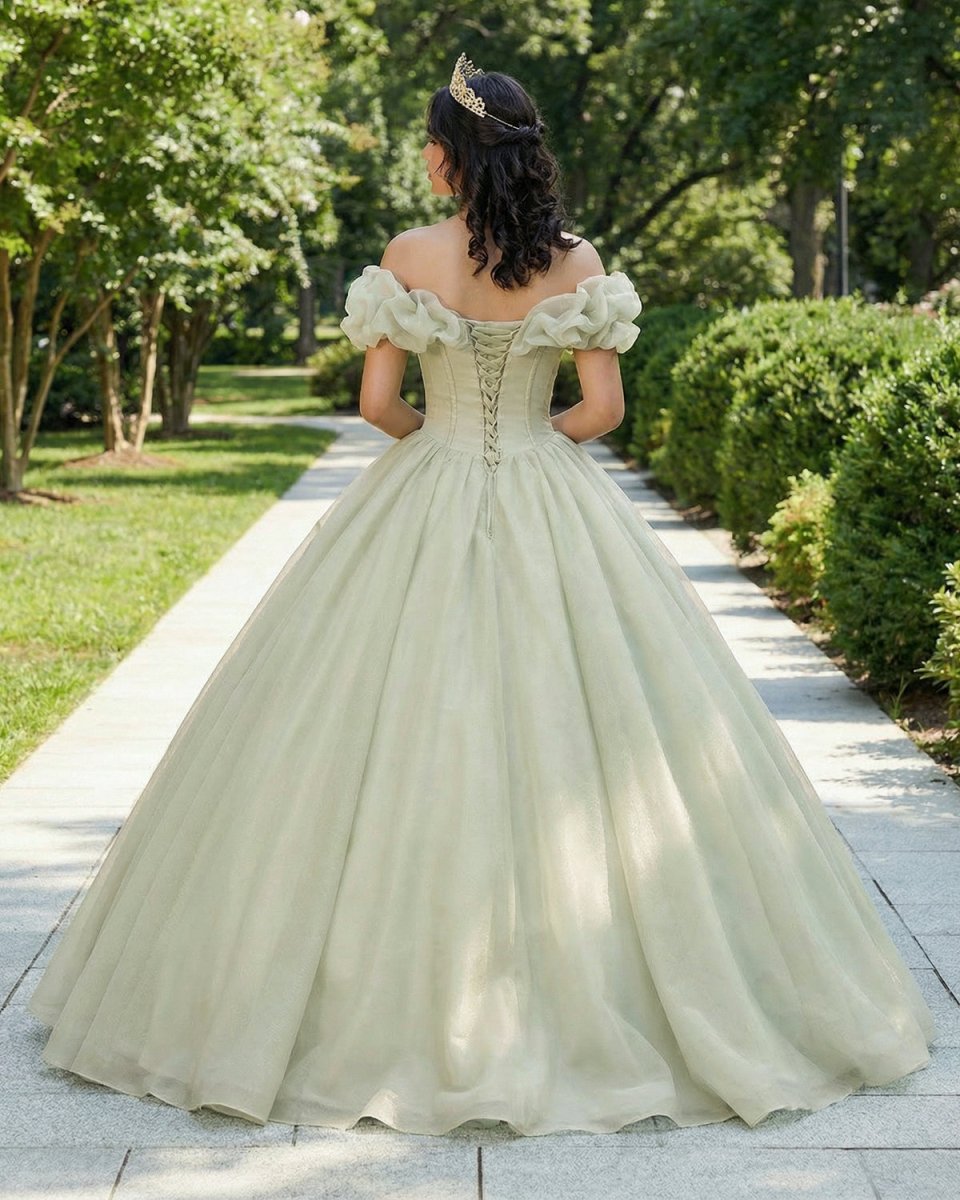 Lavender A-Line Off Shoulder Long Prom Dresses Purple Dress