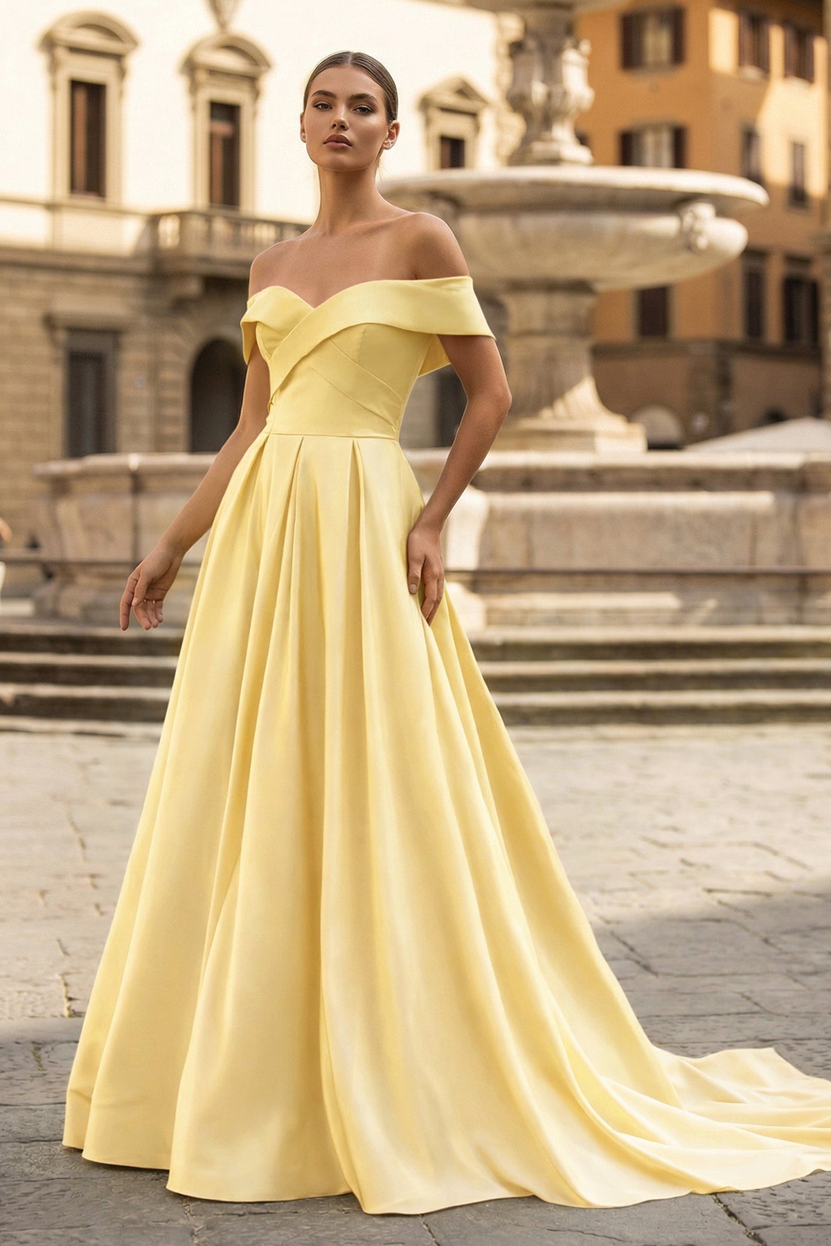 A-Line Prom Dresses Celebrity Style Dress Christmas Sleeveless Off The Shoulder Satin with Slit