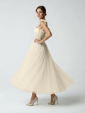 Sex Short White Wedding Dresses With Tulle Tea-Length