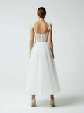 Sex Short White Wedding Dresses With Tulle Tea-Length