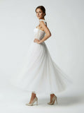Sex Short White Wedding Dresses With Tulle Tea-Length