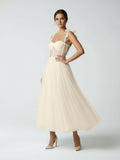 Sex Short White Wedding Dresses With Tulle Tea-Length