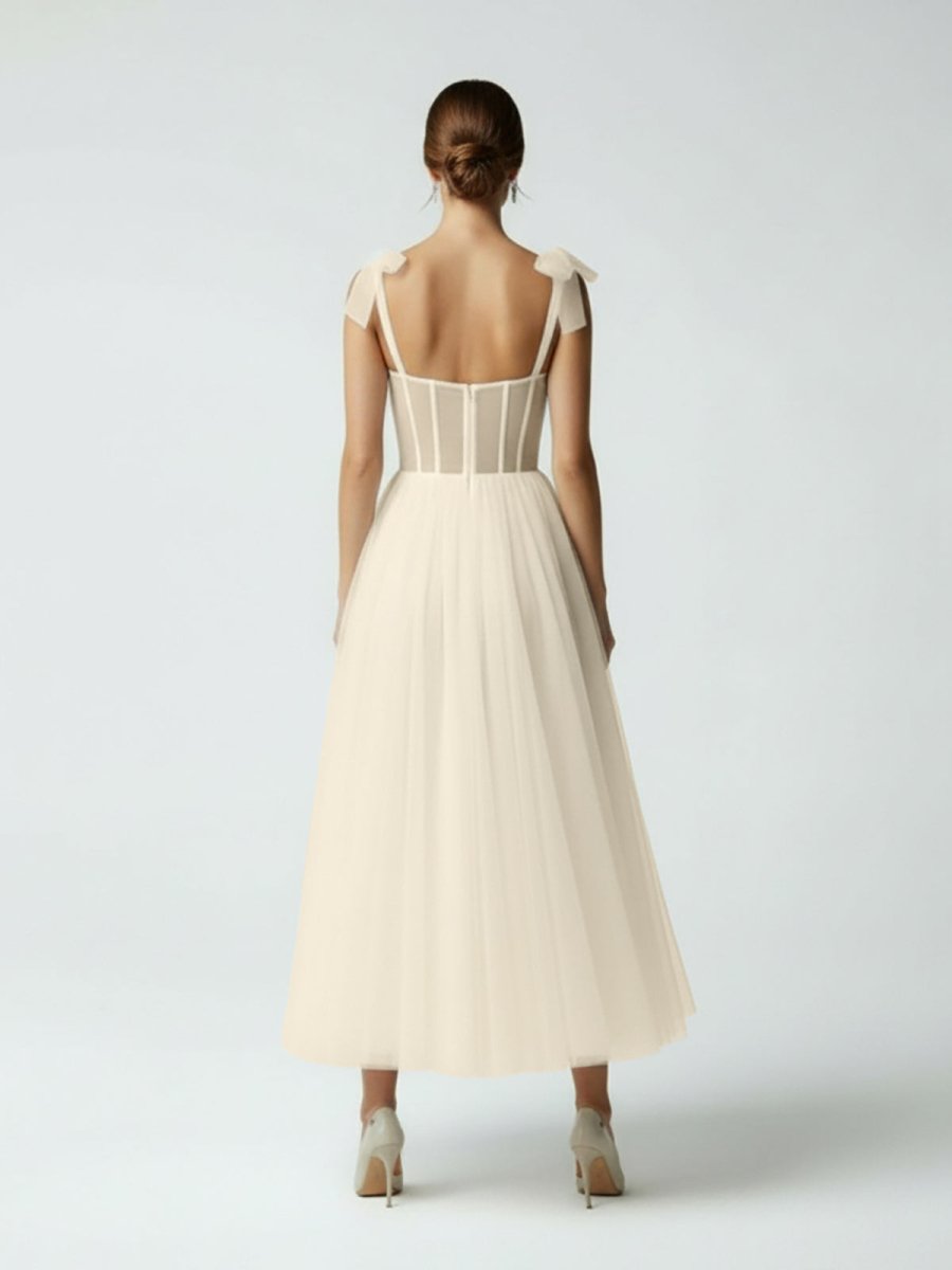 Sex Short White Wedding Dresses With Tulle Tea-Length