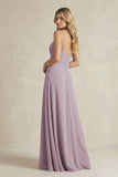 Sheath Cami Strap Ruched Chiffon Bridesmaid Dress in Dusk
