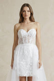 Sheath Sweetheart Lace Corset Wedding Dresses