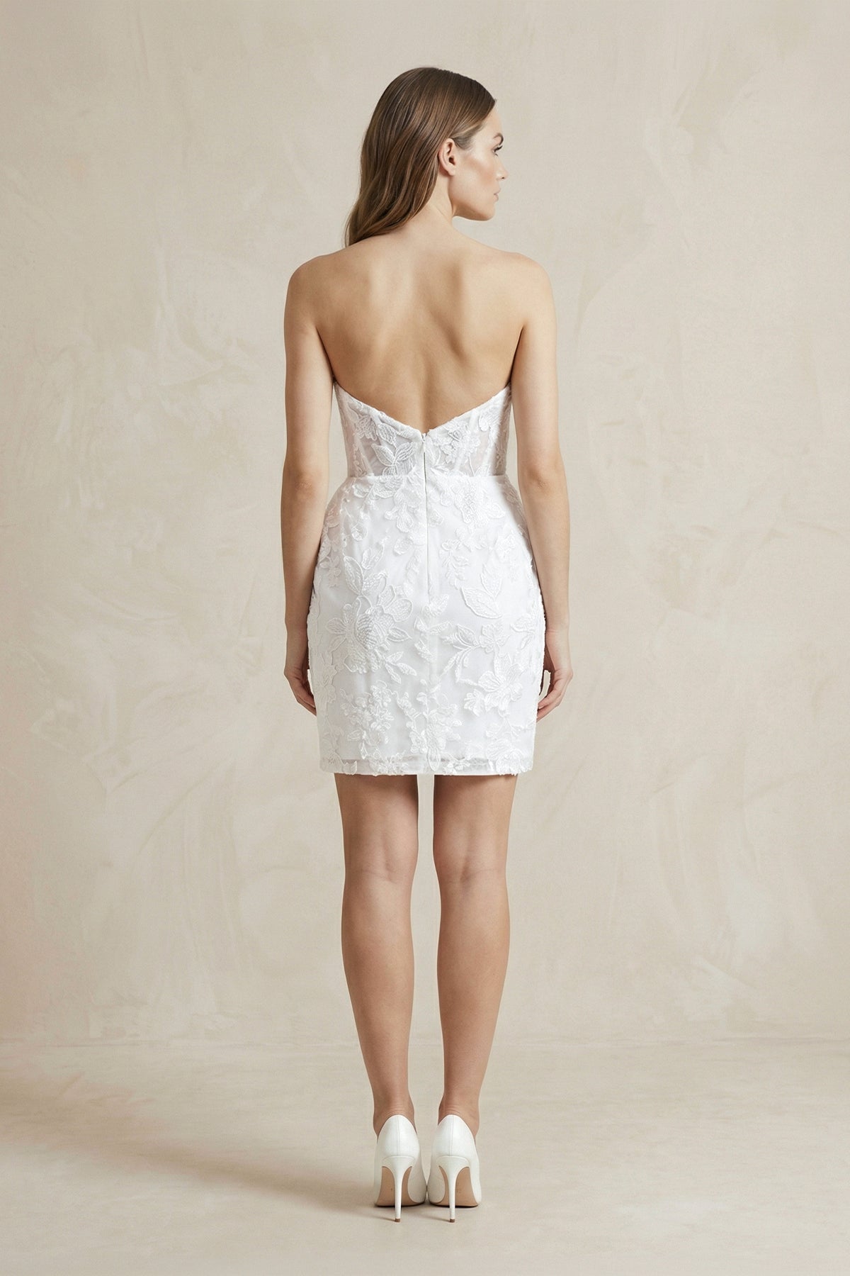 Sheath Sweetheart Lace Corset Wedding Dresses