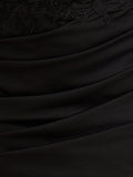 Black Bodycon Sweetheart Homecoming Dress with Lace Appliques