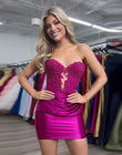 Sparkly Black Sweetheart Beaded Appliques Homecoming Dress