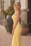 Mermaid Strapless Corset Lace Prom Dress with Slit