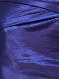 Strapless Metallic Royal Blue Keyhole Ruched Tight Homecoming Dress