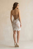 Detachable Floral Princess A-Line Boho Lace Wedding Dress Elegant Chic Sweetheart Court Train Ball Gown