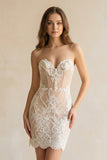 Detachable Floral Princess A-Line Boho Lace Wedding Dress Elegant Chic Sweetheart Court Train Ball Gown