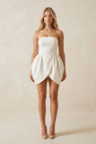 Strapless Tulip Hem Corset Wedding Dress in Ivory