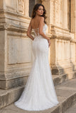 Mermaid Strapless Corset Lace Prom Dress with Slit