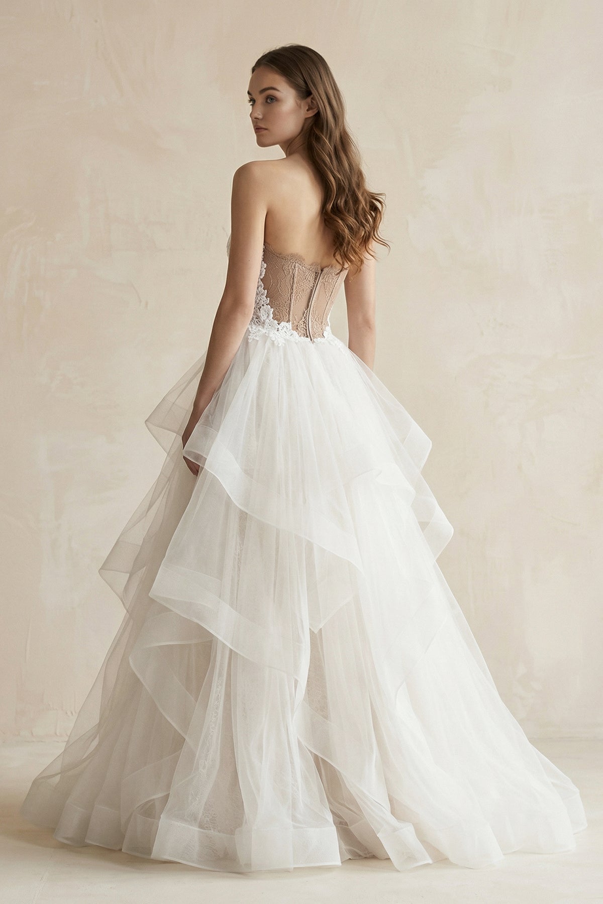 Detachable Floral Princess A-Line Boho Lace Wedding Dress Elegant Chic Sweetheart Court Train Ball Gown