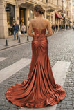 Sweetheart Satin Mermaid Long Prom Dress