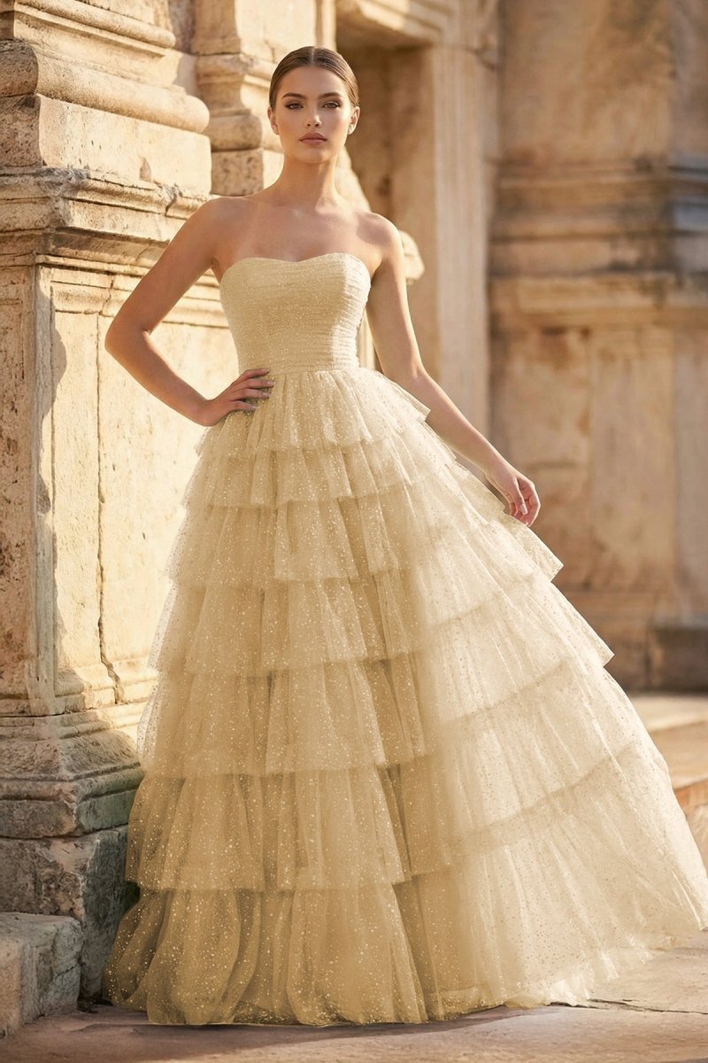 Mint Green Sweetheart Tulle Tiered A-Line Long Prom Dress with Slit