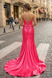 Sweetheart Satin Mermaid Long Prom Dress