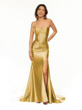 Sweetheart Fuchsia Pleated Mermaid Long Prom Dress