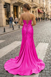 Sweetheart Satin Mermaid Long Prom Dress