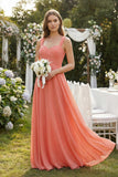 Sweetheart Pleated A-Line Chiffon Bridesmaid Dress in Wild Rose