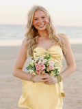 Aqua Sweetheart A Line Short Homecoming & Cocktail Dresses With Keyhole