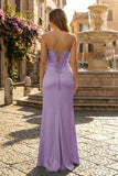 Sweetheart Aqua Blue Sheath Long Prom Dresses