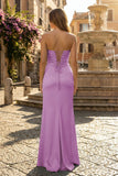 Sweetheart Aqua Blue Sheath Long Prom Dresses
