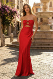 Sweetheart Aqua Blue Sheath Long Prom Dresses