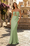 Sweetheart Aqua Blue Sheath Long Prom Dresses
