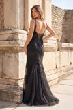 Mermaid Spaghetti Straps Lavender Lace Long Prom Dresses with Appliques
