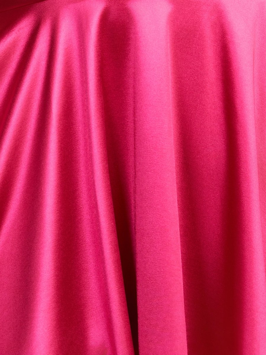 A-line Strapless Fuchsia Pleated Homecoming Dress with Keyhole