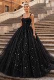 Lavender Tulle Straps Floor Length Evening Dress. Lavender A-Line Prom Dress