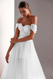 Tulle Prom Dress A-Line Long Shining Beads Prom Gown