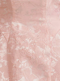 Pink - Strapless Jacquard A Line Homecoming Dress With Bowknot