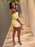 Aqua Off The Shoulder Satin Bodycon Short Homecoming Dress With Beading