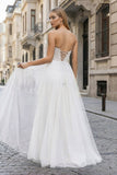 A-Line Sweetheart Beads Empire-Waist Sleeveless Prom Dress With Slit