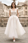 White Homecoming Dress with Flowers