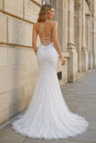 Mermaid Spaghetti Straps Lace Prom Dress