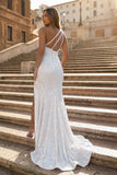Mermaid One-Shoulder Sequins Prom Dress With Tassels