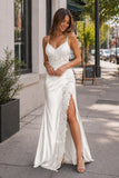 Sheath Black Long Appliques Prom Dress