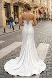Sweetheart Satin Mermaid Long Prom Dress