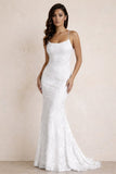 Sky Blue Spaghetti Straps Mermaid Tulle Long Prom Dresses With Appliques