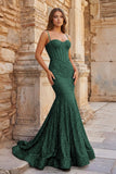 Mermaid Spaghetti Straps Sky Blue Sequins Prom Dresses