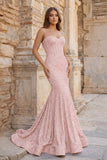 Mermaid Spaghetti Straps Sky Blue Sequins Prom Dresses