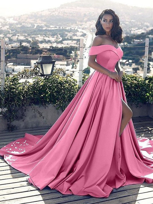 Prom Dress with Slit, Evening Dress ,Winter Formal Dress, Pageant Dance Dresses, Graduation School Party Gown, PC0061 - Promcoming
