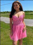 Pink Homecoming Dress, Short Prom Dress ,Winter Formal Dress, Pageant Dance Dresses, Back To School Party Gown, KB0993
