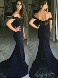 Navy Prom Dress, Mermaid Bridesmaid Dresses ,Evening Dress ,Winter Formal Dress, Pageant Dance Dresses, Graduation School Party Gown, PC0111 - Promcoming